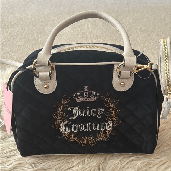 Juicy Couture Handbags - Juicy Couture Black Quilted Royal Moment bowler Handbag